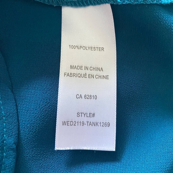 BUY 2 ITEMS GET 1 FREE - Ricki’s Teal Double Layer Sleeveless Blouse Sz L - Picture 5 of 6